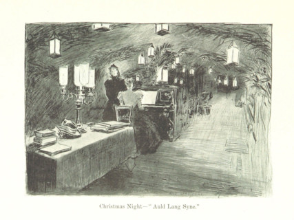 Christmas Night - "Auld Lang Syne", 1899.  Creator: Charles Dana Gibson.