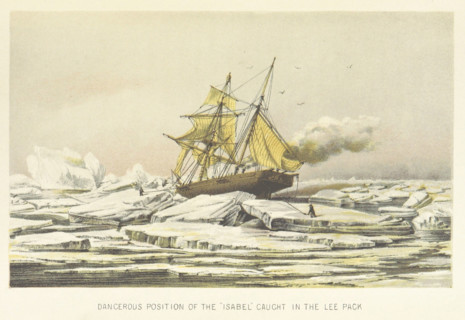 Dangerous position of the "Isabel" caught in the Lee Pack, 1853. Creator: Unknown.