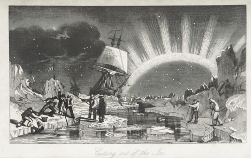 Cutting out of the ice, 1852.  Creator: Unknown.
