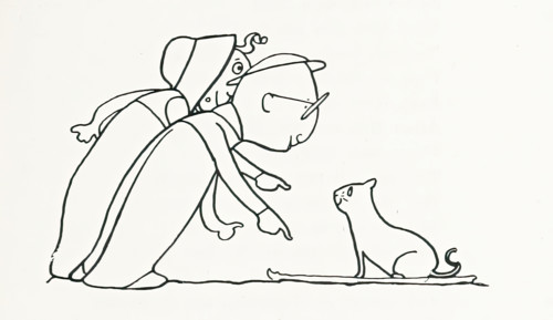 People and cat, 1899.  Creator: Charles Robinson.