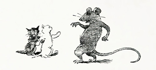 Kittens and rat, 1894.  Creator: Unknown.