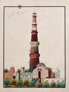 Delhi: The Qutab Minar, (between 1800 and 1899?). Creator: Unknown.