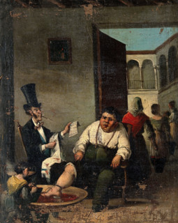 Bloodletting from the foot. Creator: Daumier, Honoré, 1808-1879 (After).