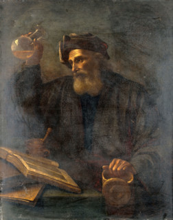 A physician examining a urine flask. Creator: Salomon Koninck.