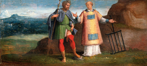 Saint Roch and Saint Laurence, c1530s. Creator: Benvenuto Tisi da Garofalo.