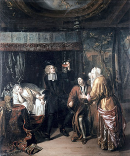 A physician at the bedside of a young woman, c1700. Creator: Matthys Naiveu.