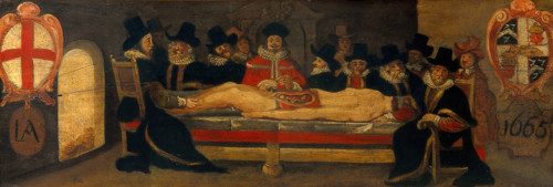 The dissection of a corpse before a company of surgeons, c1665. Creator: Unknown.