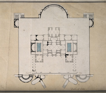 Baths of Titus, Rome: floor plan. Creator: Unknown.