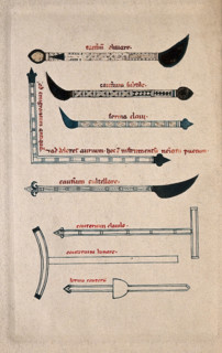 Surgical instruments, mainly cautery irons. Creator: Unknown.