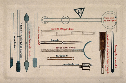 Surgical instruments, mainly cannulae and spatulas. Creator: Unknown.