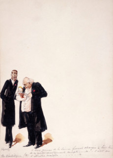 The Panama Canal: to determine whether he was fit to be extradited, two eminent physicians..., 1897. Creator: HS Robert.