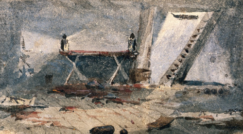Cap-Haitien, Haiti: the surgery of HMS Bulldog, 23rd Oct 1865. Creator: Edward Lawton Moss.