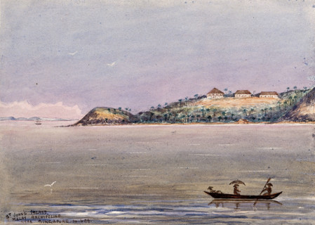Singapore: the quarantine station on St  John's Island, 1879. Creator: John Edmund Taylor.