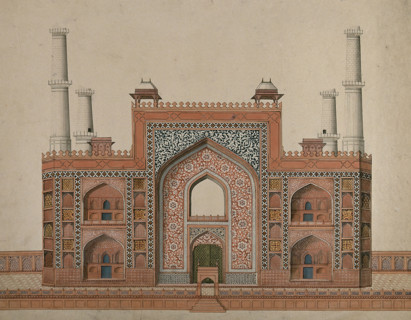 Sikandra, near Agra, Uttar Pradesh: gateway to the mausoleum of the... (between 1800 and 1899?). Creator: Unknown.
