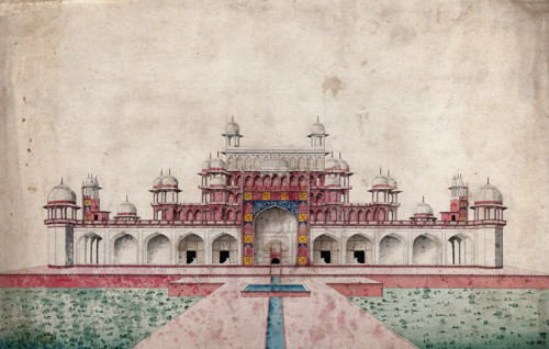 Sikandra, near Agra, Uttar Pradesh: mausoleum of the Emperor Akbar, (between 1800 and 1899?). Creator: Unknown.