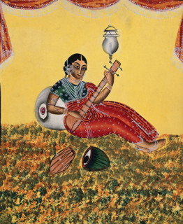 A courtesan playing a sitar, c1890. Creator: Unknown.