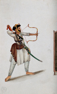 A man shooting an arrow, (between 1800 and 1899?). Creator: Unknown.