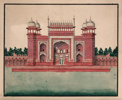 Fatehpur Sikri: Bulund Darwaza (?), (between 1800 and 1899?). Creator: Unknown.