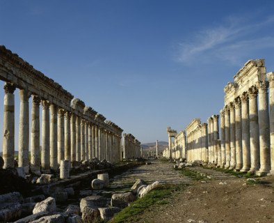 Great Colonnade and Cardo Maximus, Apamea, Syria, 2nd century, (2001).  Creator: LTL.
