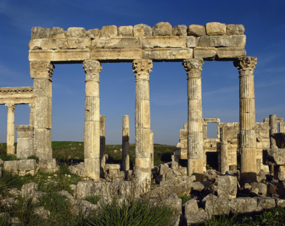 Northern door in the last section of the cardo maximus, Apamea. Syria, 2nd century, (2001). Creator: LTL.