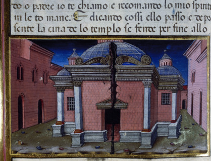 Miniature depicting the scene immediately after the death of Jesus..., 1476 Creator: Cristoforo De Predis.