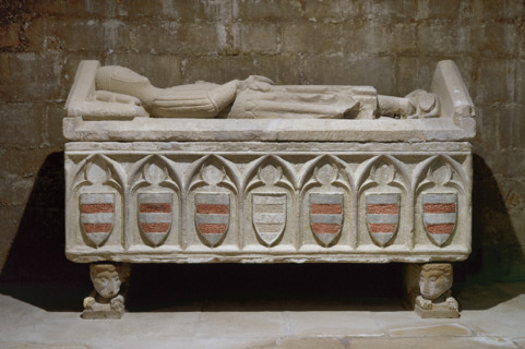 Gothic tomb of the Guimera family, Church of San Miguel, Ciutadilla, Catalonia, Spain, 1999. Creator: LTL.