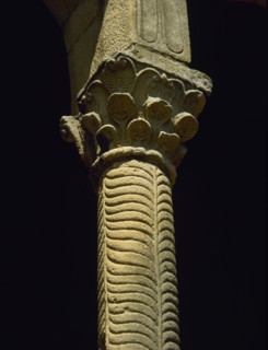 Column, Church of St Mary at Mount Naranco, Oviedo, Spain, 2000. Creator: LTL.