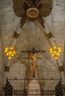 Crucified Christ, Church of the Virgin Mary, Verdu, Catalonia, Spain, 13th century?, (1999).  Creator: LTL.