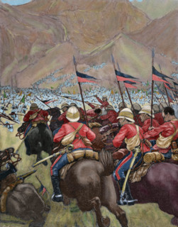 Charging of the English cavalry, Africa, 1898.  Creator: Unknown.