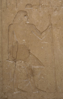 Relief showing deceased, Mastaba of Ti, Egypt, 5th Dynasty, Old Kingdom, 2003. Creator: Unknown.