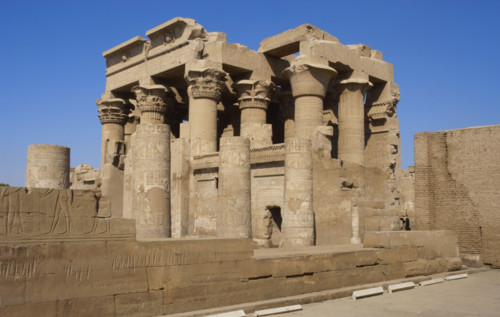 Papyrus column, Temple of Kom Ombo, Egypt, Ptolemaic Dynasty, 2nd century BC (2003). Creator: Unknown.