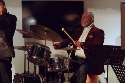 Vince Dunn, Paul Higgs Quartet, East Grinstead Jazz Club, Chequer Mead Theatre, West Sussex, 2025. Creator: Brian O'Connor.