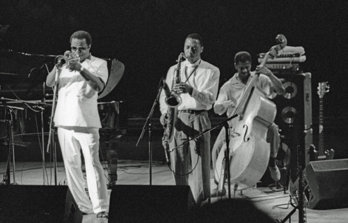 Ralph Moore and Freddie Hubbard, JVC Capital Jazz Festival, Royal Festival Hall, London, Sept 1993. Creator: Brian O'Connor.