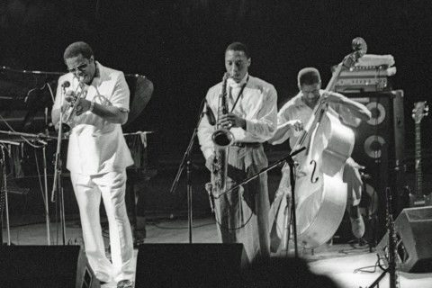 Ralph Moore and Freddie Hubbard, JVC Capital Jazz Festival, Royal Festival Hall, London, Sept 1993. Creator: Brian O'Connor.