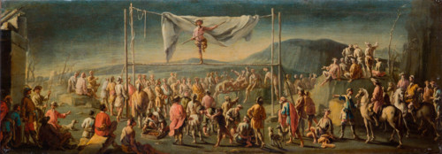 Country party with acrobat, 1730. Creator: Viso, Nicola (active 1724-1742).
