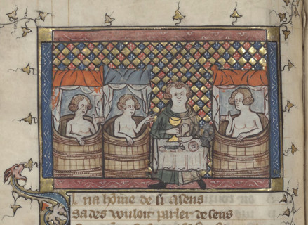 Miniature from Les dits de Watriquet de Couvin, 14th century. Creator: Maître de Watriquet (active 14th century).