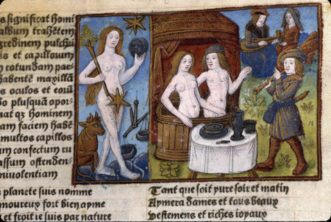 Miniature from Compost et calendrier des bergers, 1493. Creator: Anonymous master.