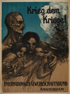 War to War! International Trade Union Confederation, Amsterdam, 1922. Creator: Steinlen, Théophile Alexandre (1859-1923).