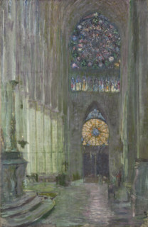 Interior of Reims Cathedral, c1892. Creator: Helleu, Paul César (1859-1927).