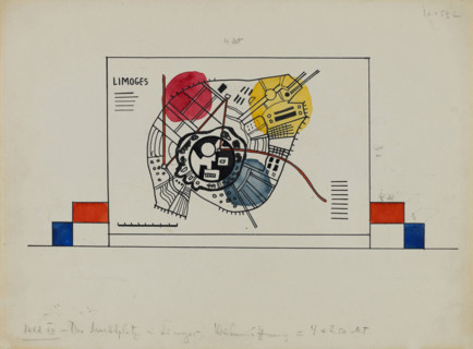 Picture XII. The Market square at Limoges, 1928. Creator: Kandinsky, Wassily Vasilyevich (1866-1944).