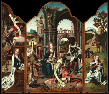 The Adoration of the Magi (Triptych). Creator: Coecke van Aelst, Pieter, the Elder (1502-1550).