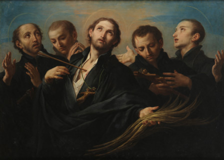 The Five Jesuit Martyrs of Cuncolim, ca. 1695. Creator: Conca, Sebastiano (1680-1764).