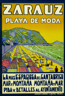 Zarauz. Playa de Moda, c1929. Creator: Nikol (Nicolás Múgica) (1887-1948).