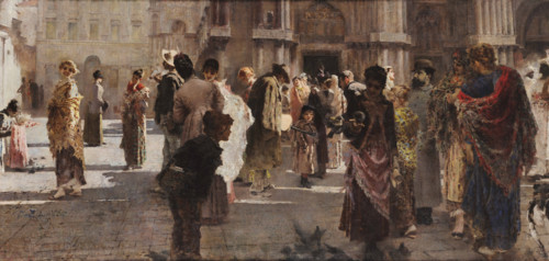 Favretto at the Liston, 1893-1894. Creator: Prati, Eugenio (1842-1907).