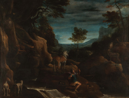 The Vision of Saint Eustace, 1585-1586. Creator: Carracci, Annibale (1560-1609).