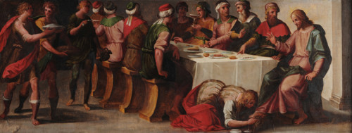Christ at the house of Simon the Pharisee, c1610. Creator: Balducci, Giovanni (1560-1631).