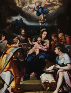 Holy Family with Angels and Saints, c1600. Creator: Calvaert, Denys (ca 1540-1619).