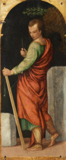 Simplicius. From the Polyptych of the Four Crowned Martyrs, 1552. Creator: Badile, Antonio (1518-1560).