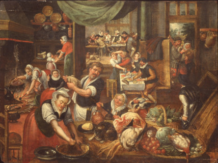 Kitchen Interior , 1565. Creator: Cleve, Marten van, the Elder (1520-1570).