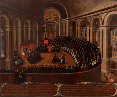 General congregation of the Council of Trent in the Church of Santa Maria Maggiore, 1633. Creator: Naurizio, Elia (1589-1657).
